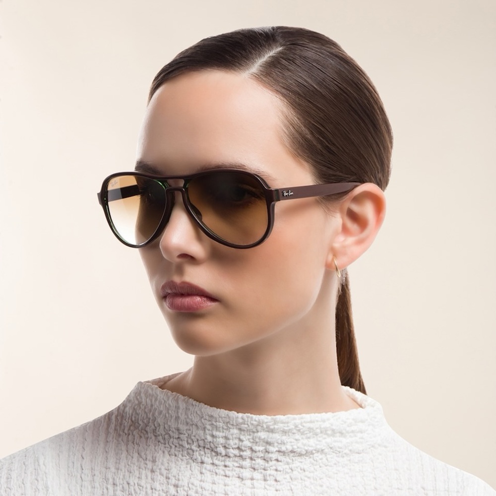 Ray-Ban RB4125 Sunglasses Aviators Havana 710/51 59/140 w/ Case & Original Box - Picture 16 of 16
